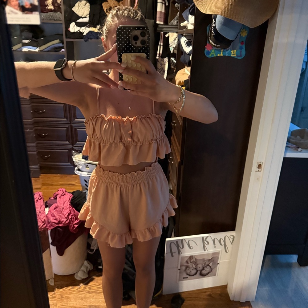 Papermoon Ruffle Two Piece Peach Set 🍑 - Picture 2 of 4